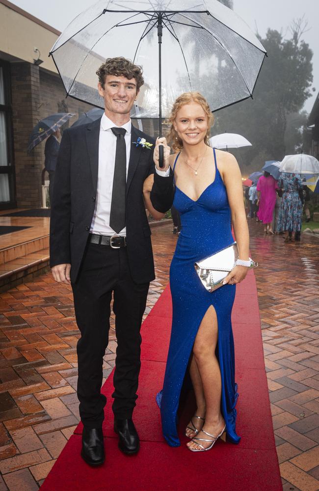 Lyndon Carrigan partners Priscilla McPhee at Fairholme College formal, Wednesday, March 27, 2024. Picture: Kevin Farmer