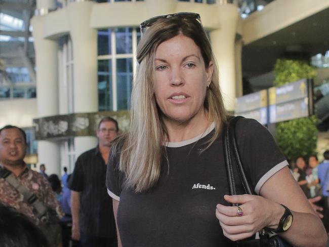 Mercedes Corby told media to ‘go away’. Picture: AAP