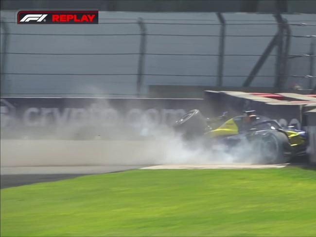 Williams' Alex Albon has crashed out at Turn 10.