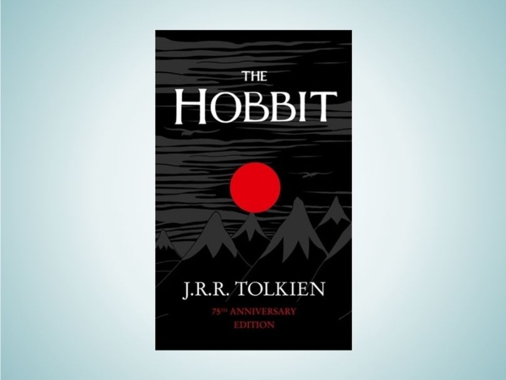 The Hobbit by J. R. R. Tolkien.