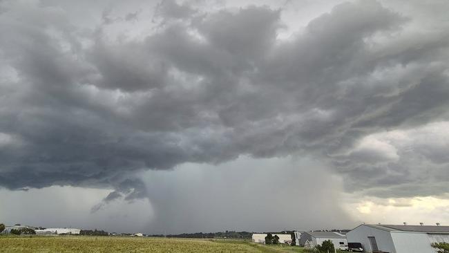 Storm approaching Lismore. Picture: Craig Rose