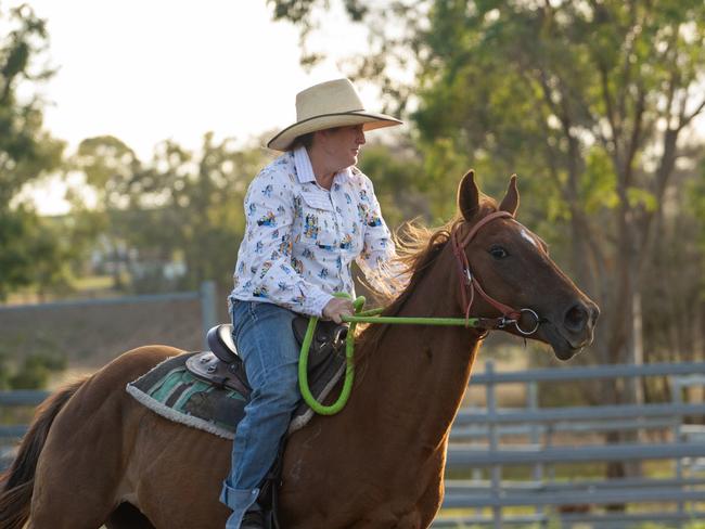 Cate Strathdee riding Pocket.