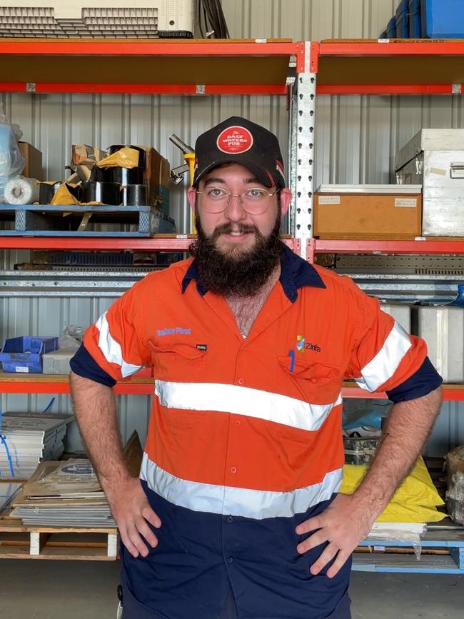 Ned Evans has commenced an apprenticeship with Zinfra energy, which will allow him to stay in his hometown, while pursuing a career he is passionate about. Photo: Jacklyn O'Brien