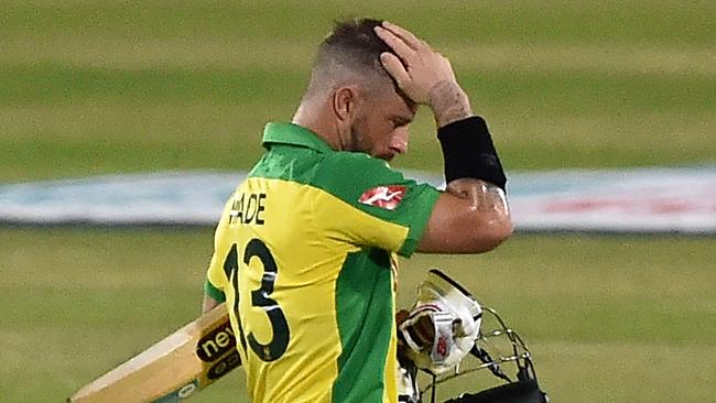 Australian captain Matthew Wade has some issues in Dhaka. Picture: Munir Uz zaman / AFP