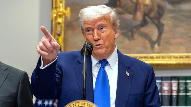 US President Donald Trump has announced reduced tariffs on goods from China for 90 days. Picture: Mark Schiefelbein/AP Photo
