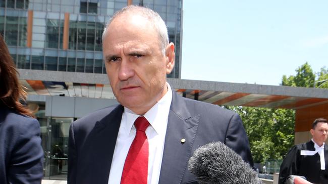 NAB chairman Ken Henry leaves the royal commission yesterday. Picture: David Geraghty