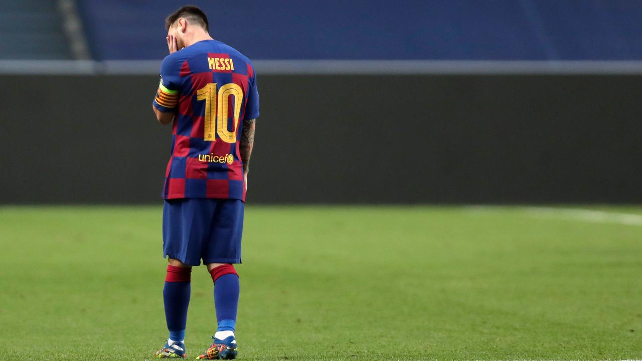 Lionel Messi cut a lonely figure.