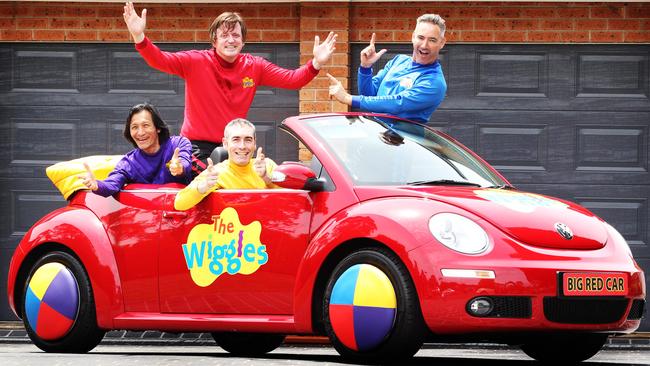 The Wiggles with a Big Red Car.