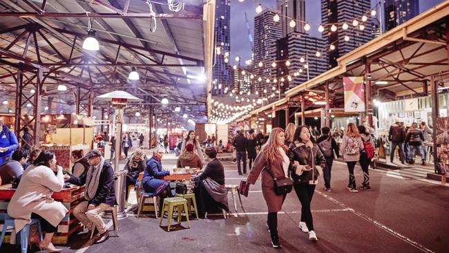 Queen Victoria Market is one of the nine sites where security will be bolstered. Picture: Tony Gough