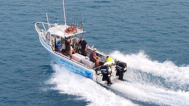 A-One Fishing Charters after it collided with a whale in the Whitsundays.