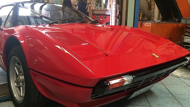 The beautiful red 1979 Ferrari 308 GTS.