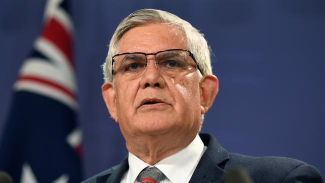 Minister for Aged Care Ken Wyatt speaks to the media in Sydney. Picture: AAP