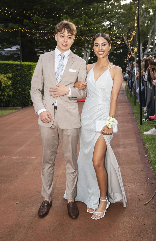 Kallen Gierke and partner Meekah Schuurman at St Mary's College formal at Picnic Point, Friday, March 22, 2024. Picture: Kevin Farmer