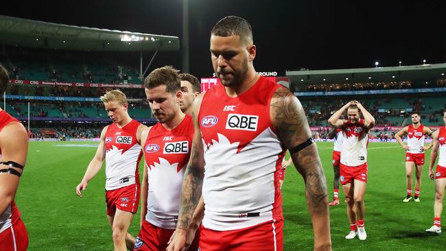 Lance Franklin played just 10 games in 2019 as the Swans failed to make the finals. Picture: Phil Hillyard