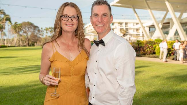 Michelle and Ryan Krake at the 2022-23 NTFL Nichols Medal Night. Picture: Pema Tamang Pakhrin