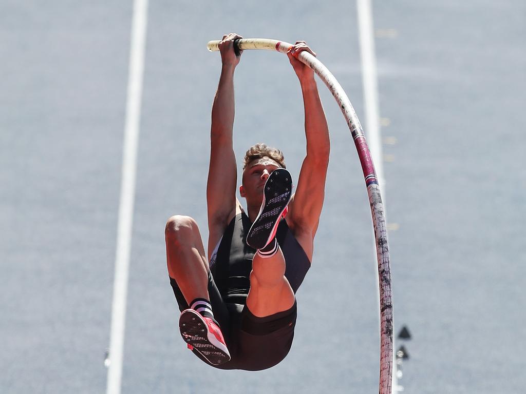 Kurtis Marschall competes during the Australian Track &amp; Field Championships.