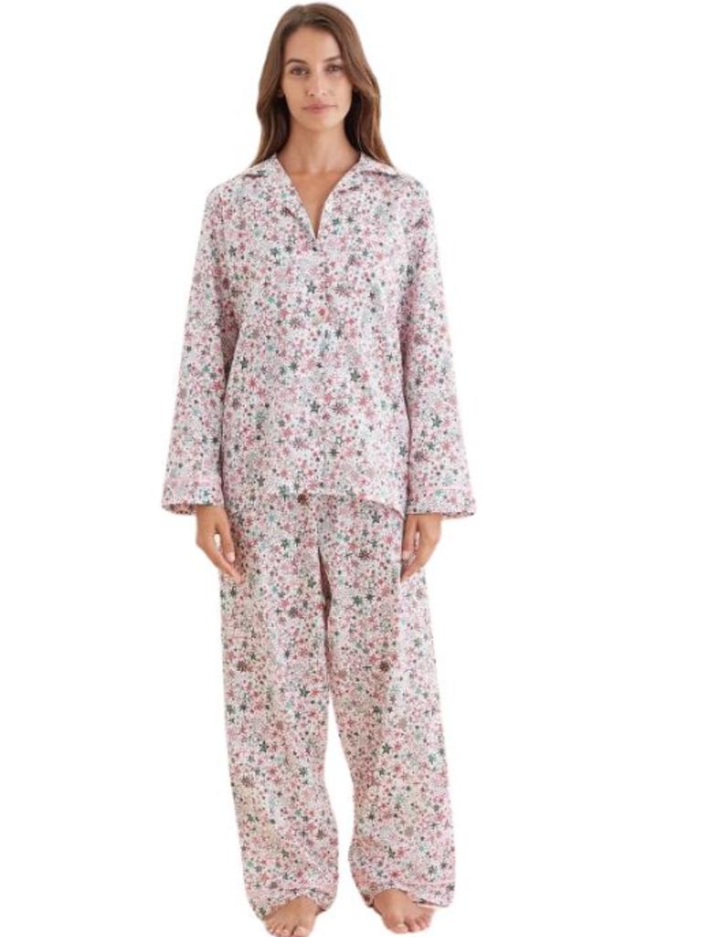 Beautiful soft and silky Christmas pjs by Papinelle. Picture: THE ICONIC