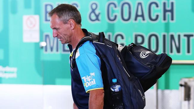 Gold Coast Titans coach Neil Henry arriving at Sydney Airport for Thursday night game v Parramatta. Picture. Phil Hillyard