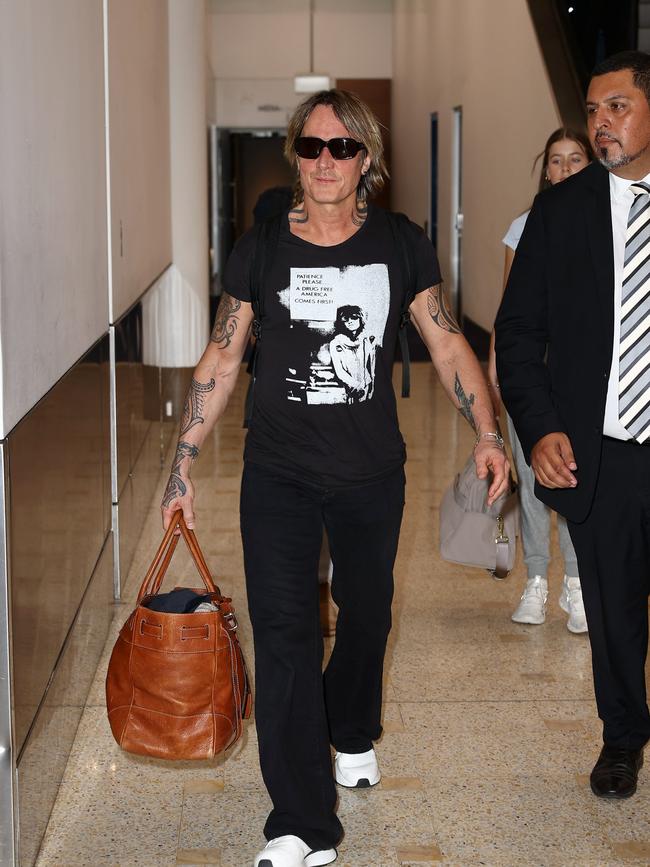 Keith Urban as he arrives to Australia on Monday.