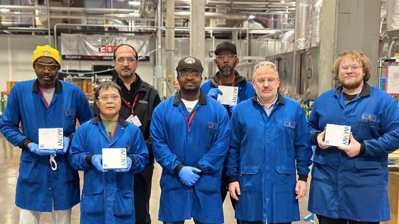 Staff at iM3NY, Magnis battery gigafactoy in Endicott, New York.