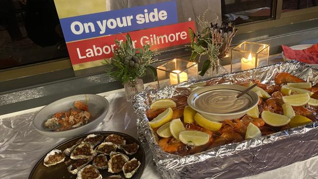 Inside Gilmore Labor incumbent Fiona Phillips' 2025 Election Day party. Picture: Hannah Farrow