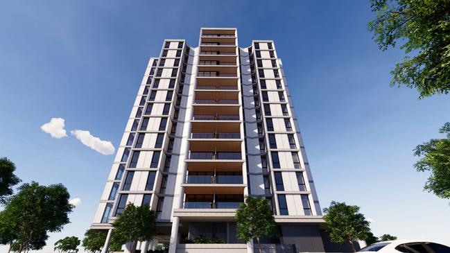 Artist impressions of a proposed 14-storey tower planned for Palm Beach by H &amp; F Property Group. Picture: Supplied