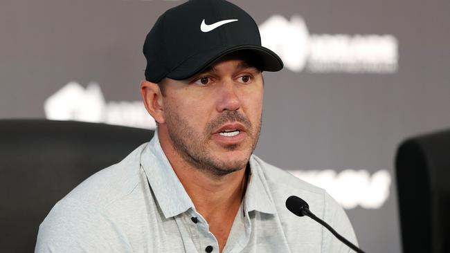 ADELAIDE, AUSTRALIA - APRIL 19: Brooks Koepka, captain of Smash during a practice round ahead of LIV Golf Adelaide at The Grange Golf Club on April 19, 2023 in Adelaide, Australia. (Photo by Sarah Reed/Getty Images)