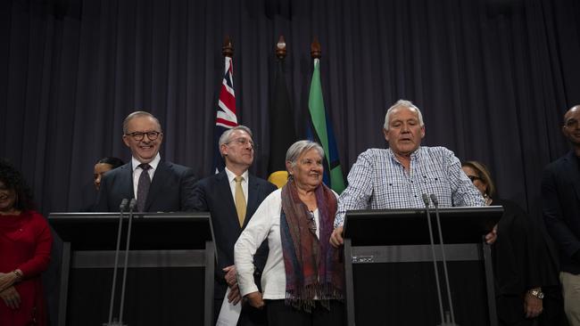 Prime Minister Anthony Albanese and the Referendum Working Group members.