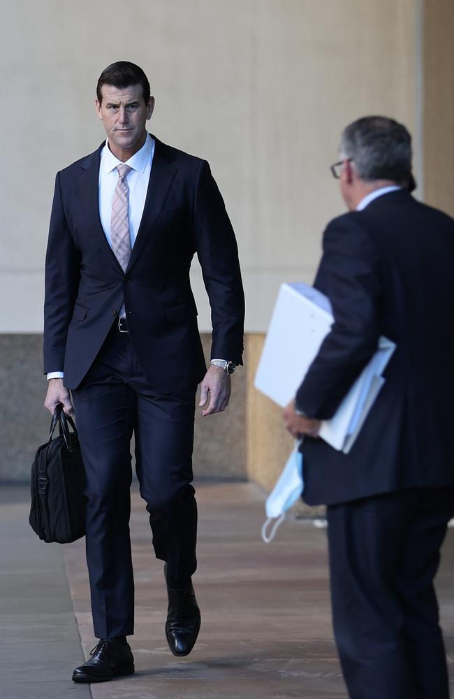 Ben Roberts-Smith at court in Sydney on Tuesday. Picture: Dylan Coker