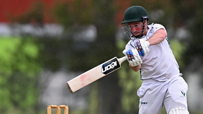 Airport West St ChristophersÃ Daniel Salpietro during the VTCA: Sunshine v Airport West St Christophers cricket match in Sunshine North, Saturday, Jan. 13, 2024. Picture: Andy Brownbil