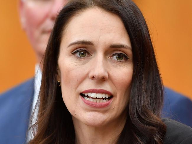 New Zealand's Labour party leader Jacinda Ardern speaks to the media after her first caucus meeting as Prime Minister-elect at Parliament in Wellington on October 20, 2017. New Zealand's prime minister-elect Jacinda Ardern promised "a government of change" as she met with leaders of her centre-left Labour Party on October 20 to prepare to take power after a stunning election win. / AFP PHOTO / Marty MELVILLE