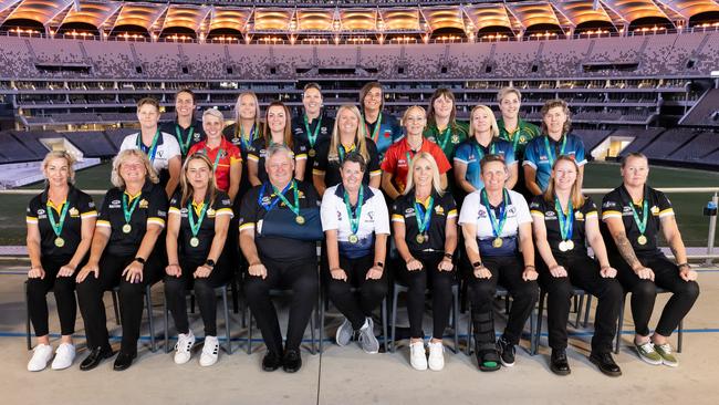 The Women's 40s All-Australian team following the 2024 AFL Masters National Carnival in Fremantle. Picture: AFL Masters