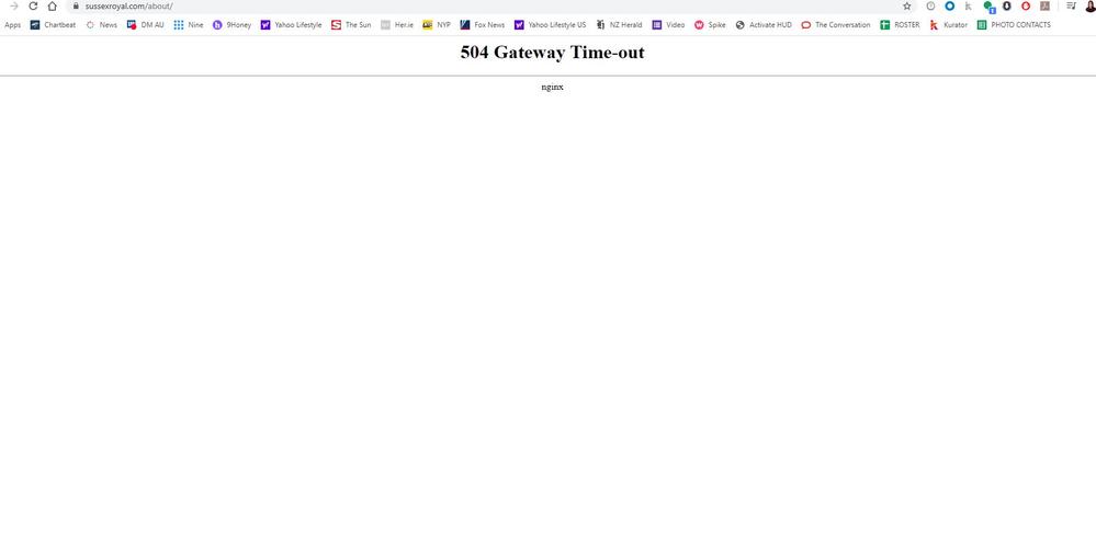 Prince Harry and Meghan Markle’s new website crashes . Picture: Supplied