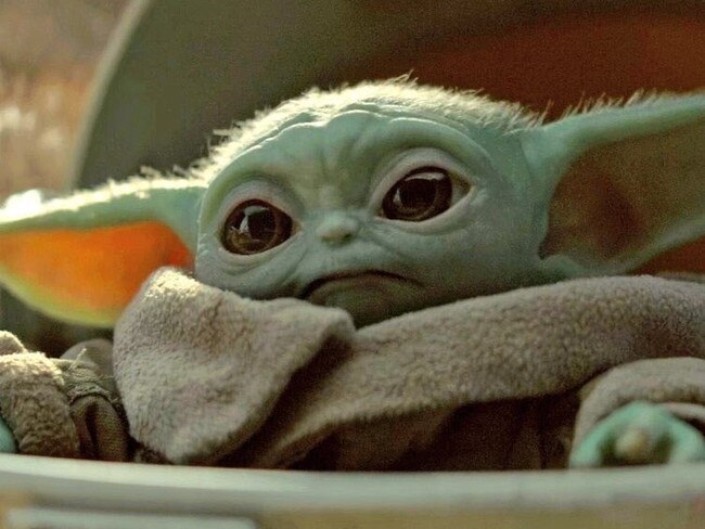 Coronavirus has claimed a surprise new victim … the Baby Yoda toy. Picture: Supplied