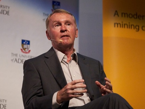 Andy Thomas talking at the Space Forum at the University of Adelaid. Picture: MATT LOXTON