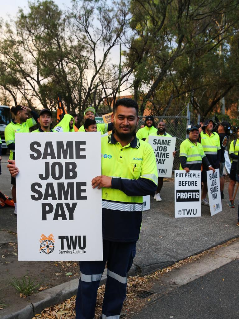 The workers claim they have not had a pay increase for more than two years. Picture: NCA NewsWire / Gaye Gerard