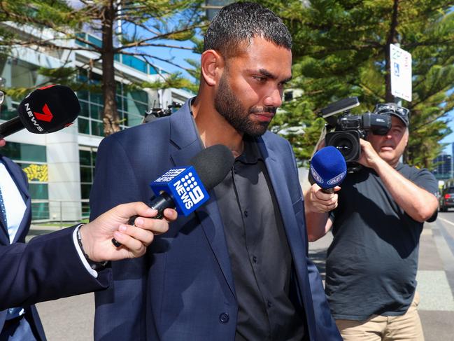 MELBOURNE, AUSTRALIA - JANUARY 29 2024 Tarryn Thomas leaves AFL House after being interviews.Picture: Brendan Beckett