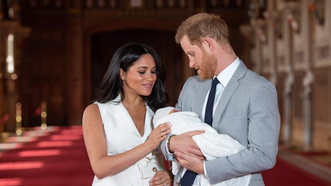 Meghan Markle and Harry, Duke of Sussex, with their son, Archie in May, 2019. Markle has revealed she suffered a miscarriage in Jul. Picture: AFP