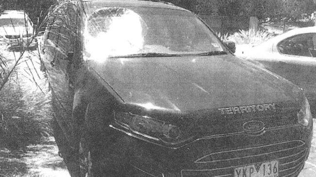 Premier Daniel Andrews’ Ford territory car after the 2013 crash with cyclist Ryan Meuleman. Picture: Supplied
