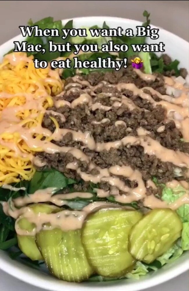 Not everyone is convinced the salad is healthy. Picture TikTok/@lennyturner1