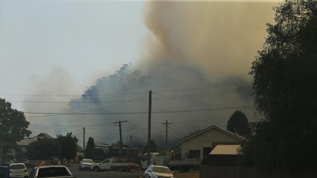 Pictured is a bushfire reaching Lithgow, near Clarence, on December 21. Picture: Tim Hunter