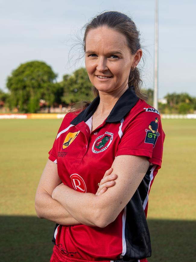 Jennifer Wilton from Southern Districts Salties ahead of the 2024 Darwin &amp; Districts Cricket Competition. Picture: Pema Tamang Pakhrin