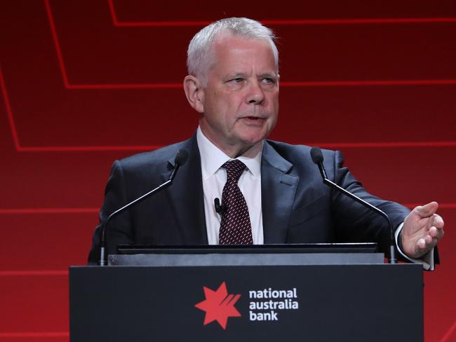 MELBOURNE, AUSTRALIA - NewsWire Photos, DECEMBER 16, 2022. NAB chairman Phil Chronican  speaks at the bank's AGM in Melbourne. Picture: NCA NewsWire / David Crosling