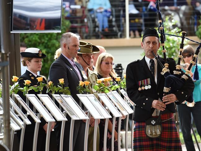 Pre Anzac parade ... Corporal Dan Keighran at the function at Collaroy Plateau in Sydney.