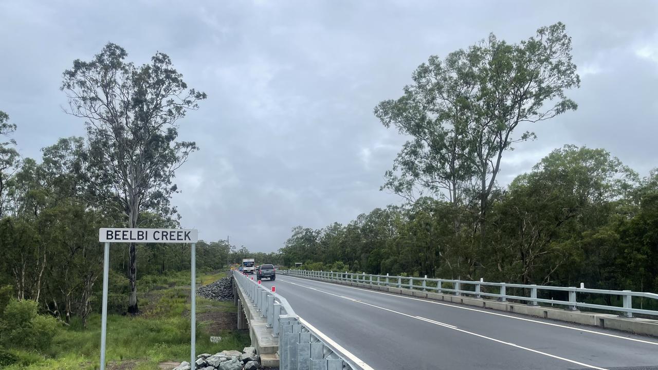 A new four-span bridge between Beelbi Creek and Takura is now open to traffic, providing improved flood immunity for the region.