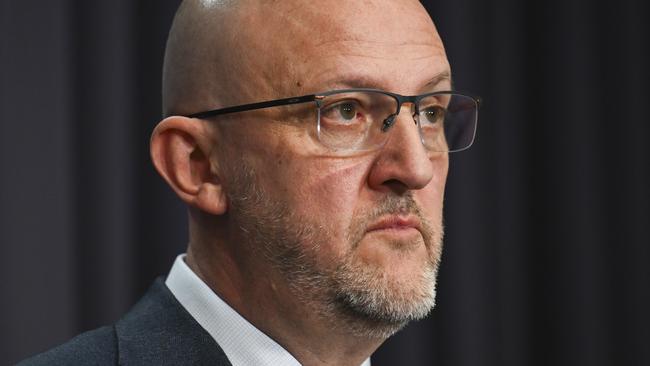 ASIO director-general Mike Burgess said the security agency was not anticipating a change in Australia’s national terrorism threat level. Picture: NewsWire/ Martin Ollman