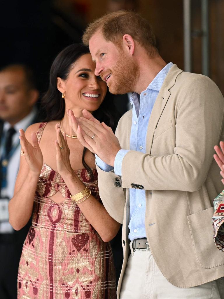 He and Meghan did a joint tour of Colombia earlier this month. Picture: Raul Arboleda/AFP