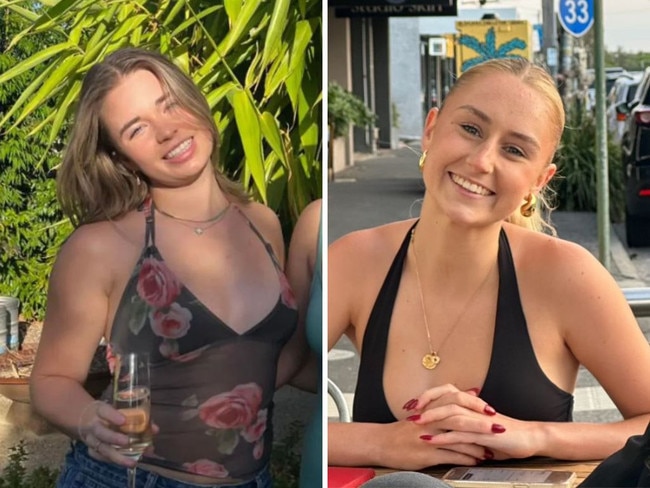 Melbourne teenagers Holly Bowles (left) and Bianca Jones