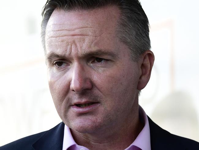 Labor Shadow Treasurer Chris Bowen speaks to the media during a press conference in Sydney, Wednesday, May 22, 2019. Chris Bowen has announced that he has withdrawn his bid for the Labor leadership position. (AAP Image/Bianca De Marchi) NO ARCHIVING