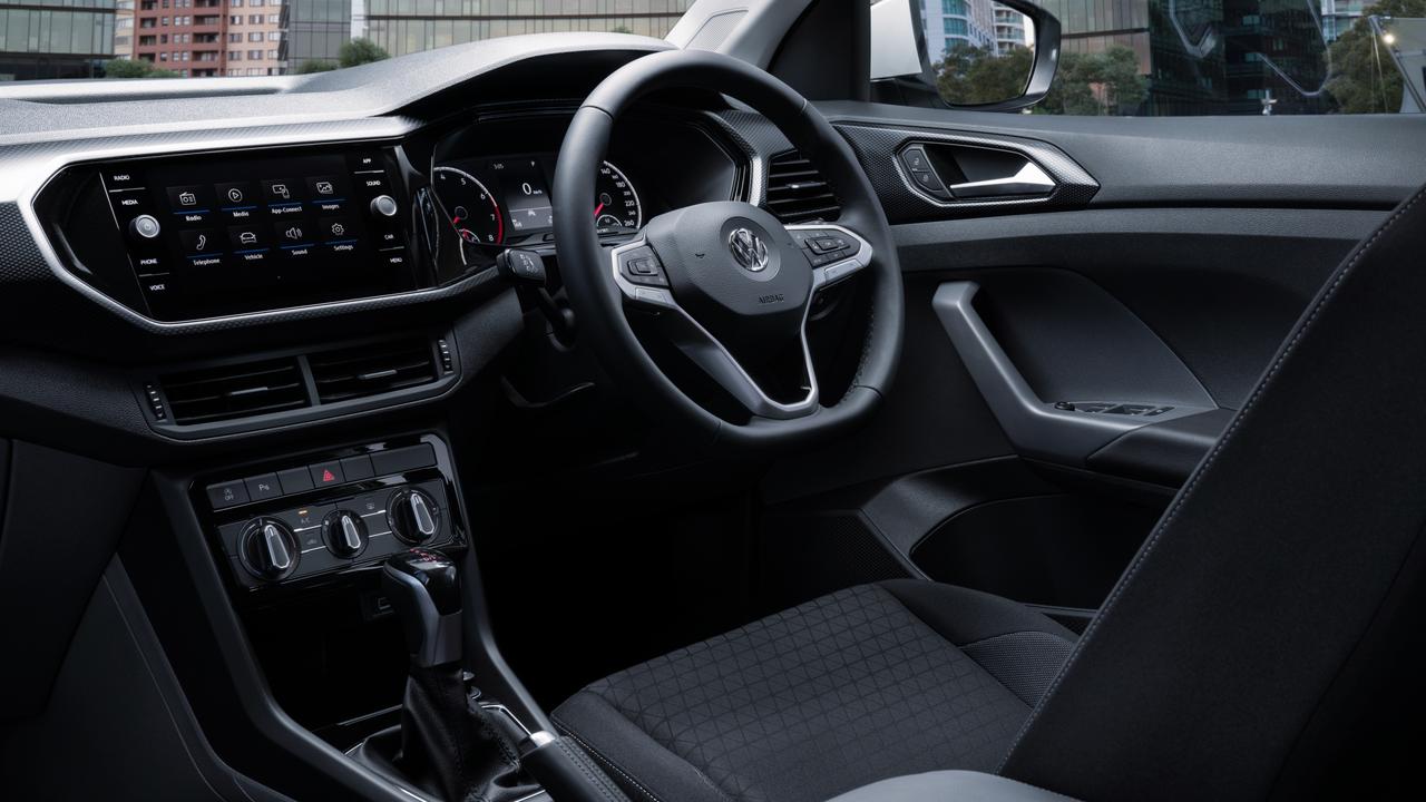 Interior features of the Volkswagen T-Cross 85TSI Life.